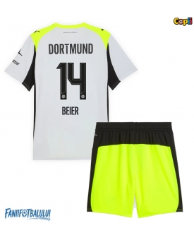 Borussia Dortmund Maximilian Beier #14 Echipament de Fotbal Replică 2025-26 Copii Deplasare (+ Șorturi)